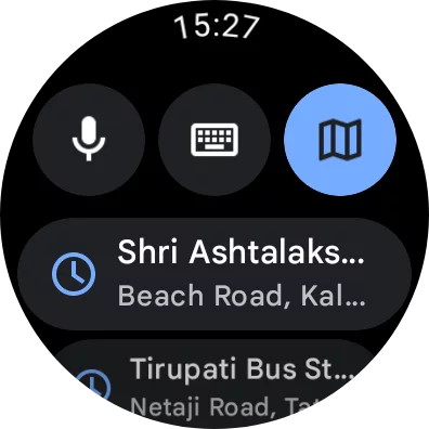 Google Maps on Galaxy Watch